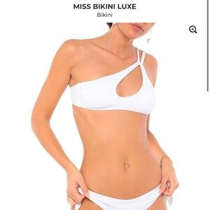 *NWT Miss Bikini Luxe White One Shoulder Top